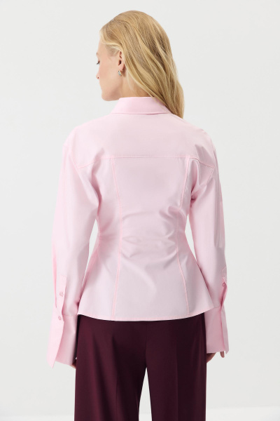 Рубашка приталенная из хлопка (розовый) (M/L) 