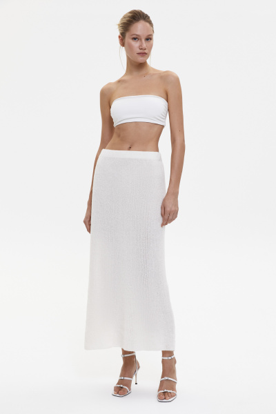 Юбка ажурной вязки (белый) (M/L) 