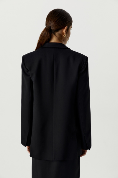 Пиджак классический с двумя шлицами (черный) (M) 