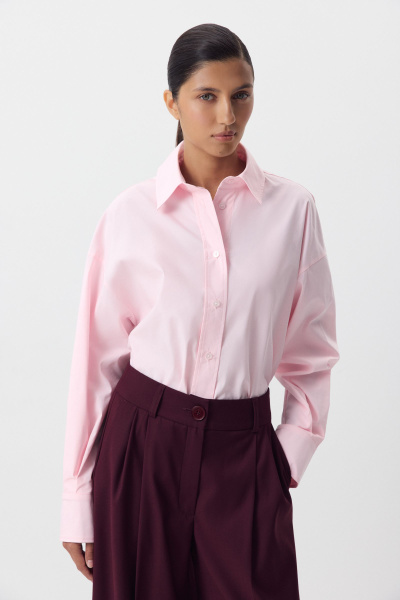 Рубашка из мягкого хлопка (розовый) (M/L) 