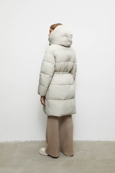 Полупальто утепленное/ Women's padded semi coat (XS, бежевый/beige) 