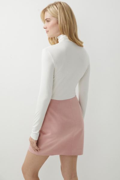 Лонгслив с воротником стойка (молочный) (M) 