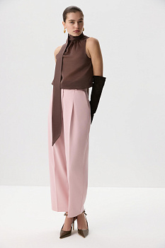 Блуза-топ из тенселя ( Шоколадный)