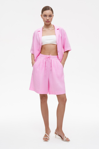 Шорты на резинке изо льна (XS/S, барби) 2169