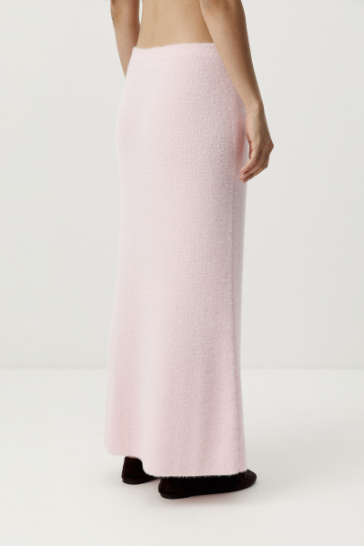Юбка макси из пушистой пряжи (светло-розовый) (M/L) 