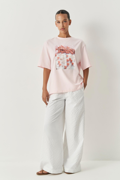 Футболка с принтом Nature`s palette (розовый) (M/L)