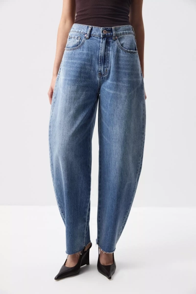 Джинсы Barrel Fit (винтажный синий) (S) 