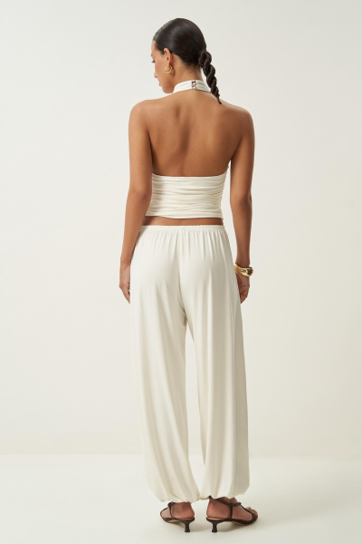 Джоггеры из вискозы (ванильный) (XS/S) 