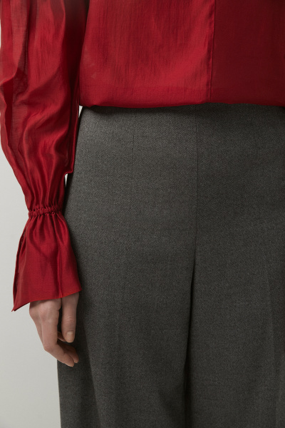 Брюки классические без пояса (темно-серый меланж) (XS) 