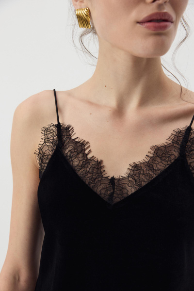 Топ из бархата (Черный) (XS) 