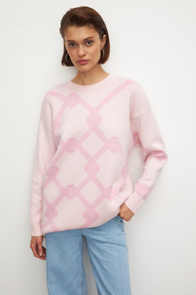 Свитер из хлопка pattern CHARMSTORE (one size, розовый-барби) 2200