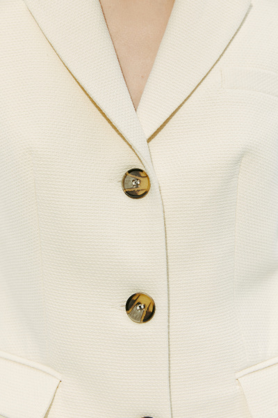 Пиджак из фактурной ткани (S, бежевый) 2183