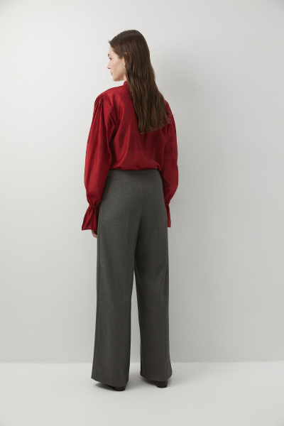 Брюки классические без пояса (темно-серый меланж) (XS) 