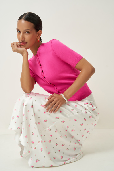 Кардиган с фестонами (фуксия) (M/L) 