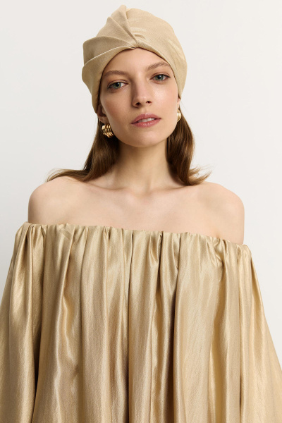 Платье объемное (золотой) (M/L) 