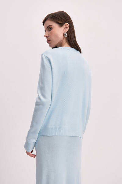 Кардиган вязаный (голубой) (L) 