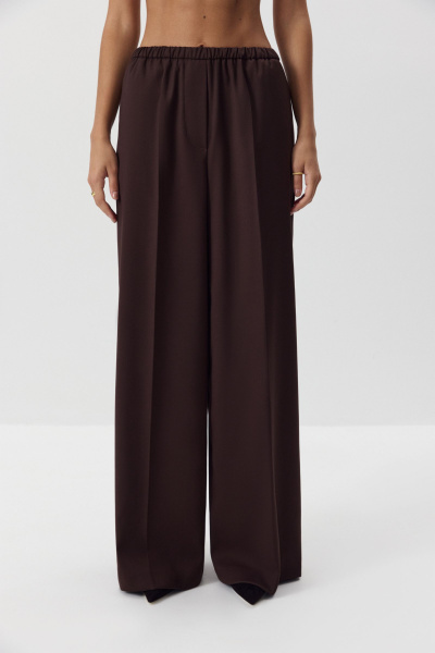 Брюки на резинке (шоколадный) (M) 