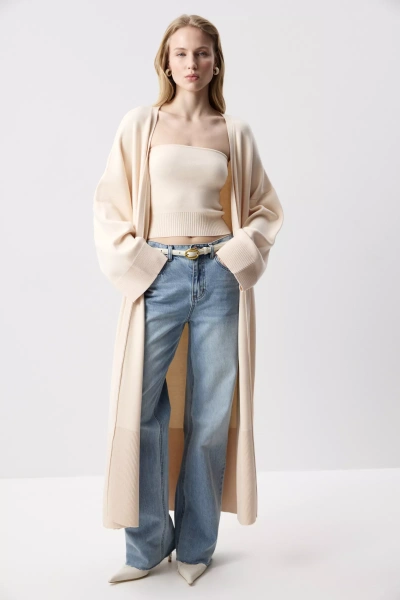 Топ-бандо вязаный (Ванильный) (M) 