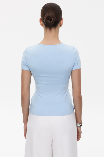 Футболка с коротким рукавом из вискозы (XS, голубой) 