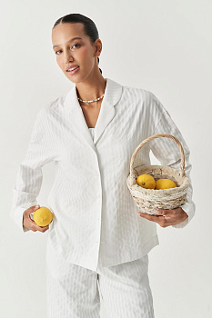 Рубашка в полоску (белый)