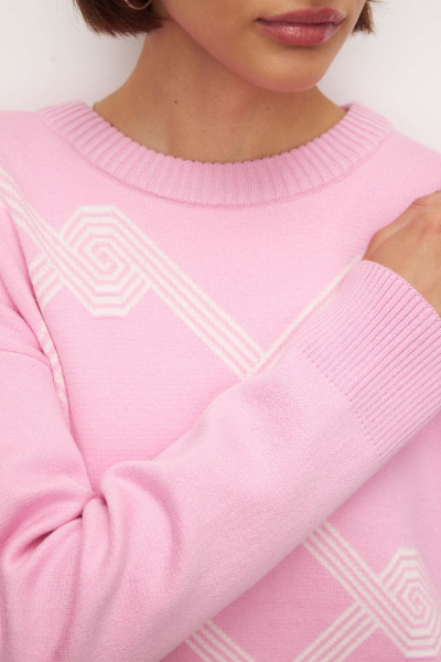 Свитер из хлопка pattern CHARMSTORE (one size, барби-молочный) 2198
