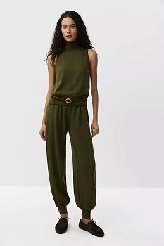 Джоггеры из шерсти мериноса (хаки)