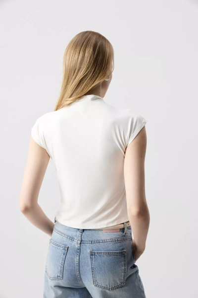 Топ трикотажный со стойкой (шоколадный) (XS)