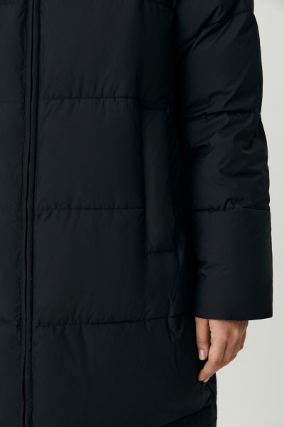 Пальто макси утепленное (черный) (XS) 