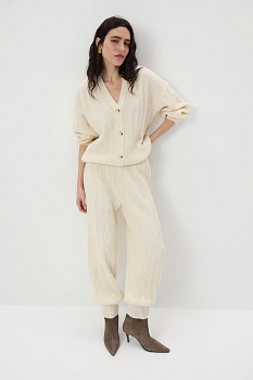 Джоггеры с шерстью альпаки (Молочный)