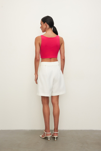 Кроп-топ трикотажный (XS, фуксия) 1742