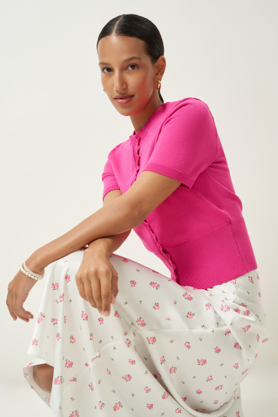 Кардиган с фестонами (фуксия) (M/L) 