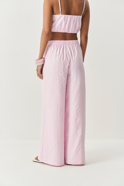 Брюки полоска с гульфиком (розовый) (XS)
