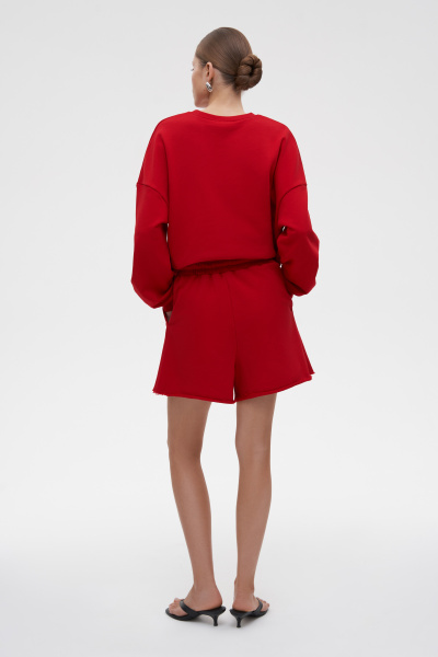 Шорты базовые из футера (XS/S, алый) 2202