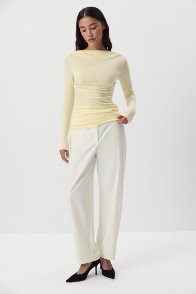 Лонгслив из кашемира с лиоцеллом (сливочный) (M) 