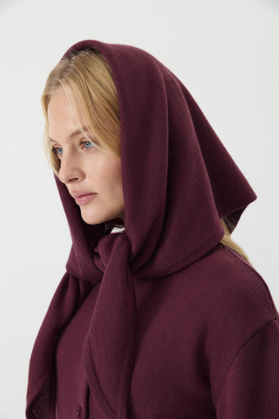 Косынка из шерсти (сливовый) (one size) 