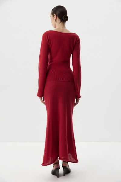 Лонгслив с шарфом (Винный) (M) 