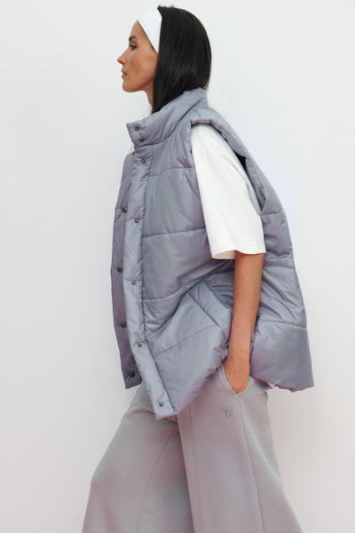 Жилет стеганный (one size, серый) 