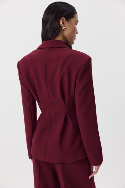 Жакет с защипами (винный) (M) 