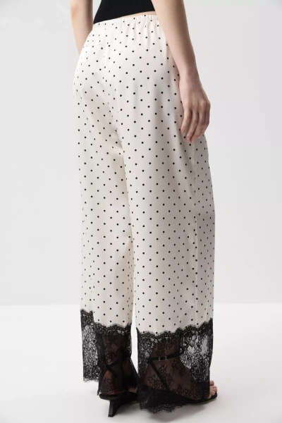 Брюки с кружевом (Горох на молочном) (M/L) 
