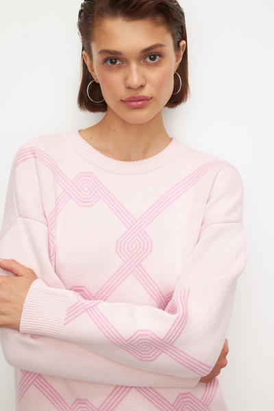 Свитер из хлопка pattern CHARMSTORE (one size, розовый-барби) 2200
