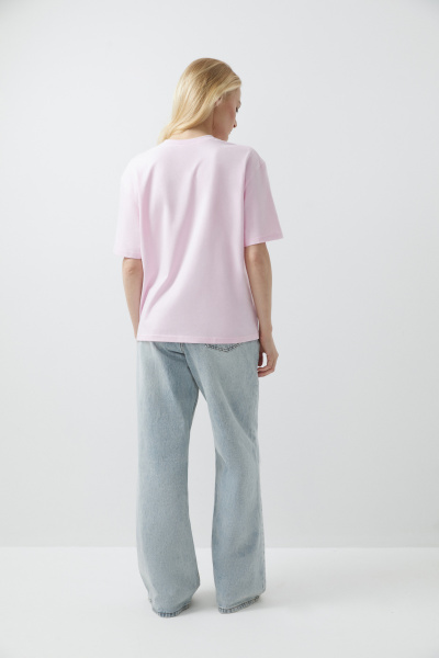 Футболка с принтом Love (розовый) (XS)