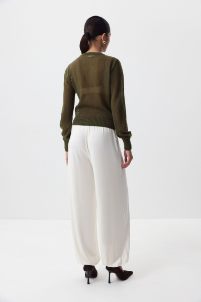 Кардиган с тонкой планкой (хаки) (M) 