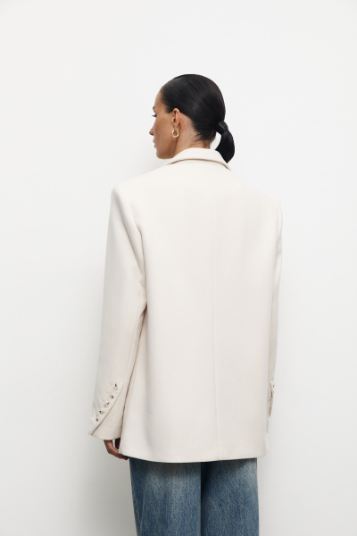 Пиджак из пальтовой ткани (M/L, кремовый) 2177