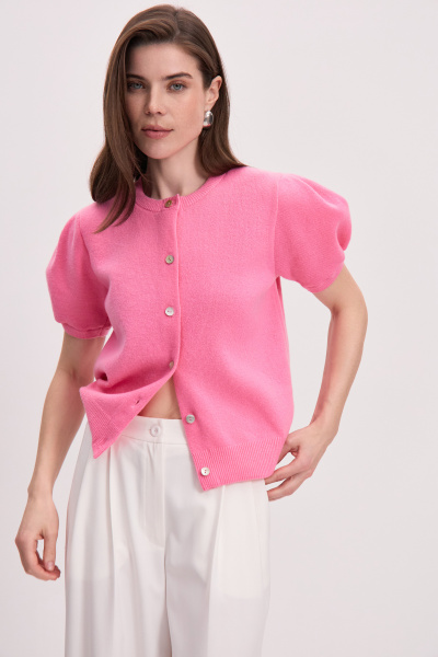 Кардиган с рукавами-фонариками (розовый) (M/L) 
