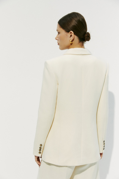 Пиджак из фактурной ткани (S, бежевый) 2183