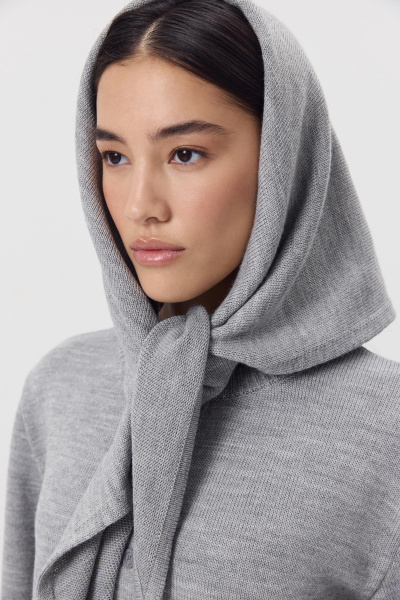 Косынка из шерсти  (серый) (one size) 