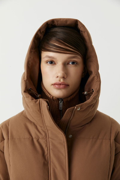 Полупальто утепленное (коричневый) (XS) 