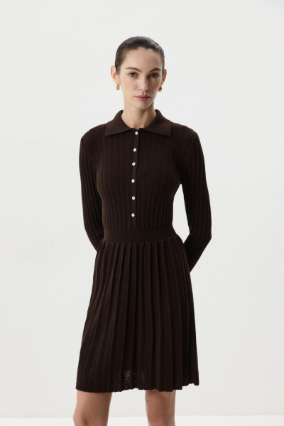 Платье-поло (Шоколадный) (M) 