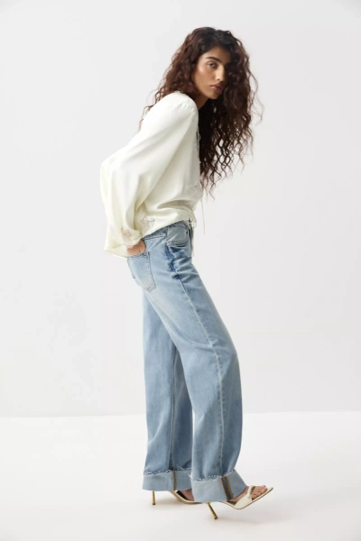 Блуза с кружевной отделкой (Молочный) (M/L) 