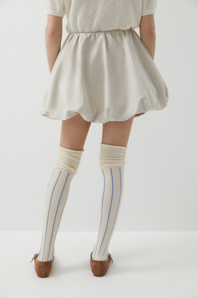 Юбка-баллон мини (бежевый) (S) 